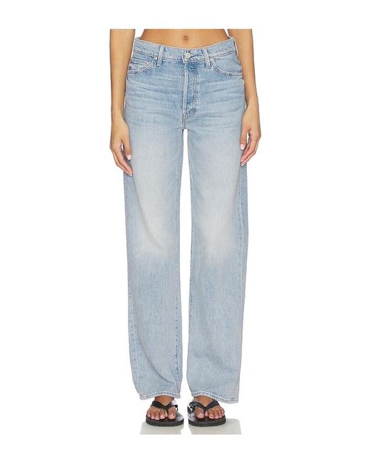 Mother Blue The Dodger Button Hover Cuff Jeans