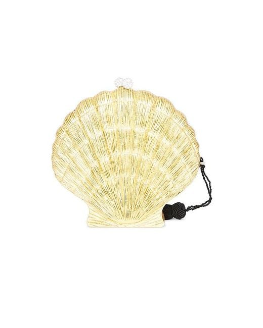 Emm Kuo White Le Sirenuse Scallop Seashell Evening Clutch