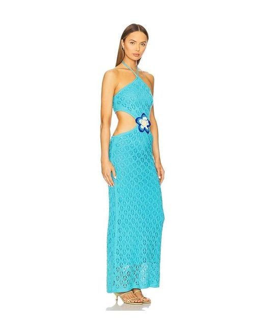 CAPITTANA Blue Lucinda Flower Dress