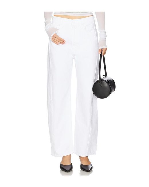 Mother White The Full Pipe Ankle Jeans