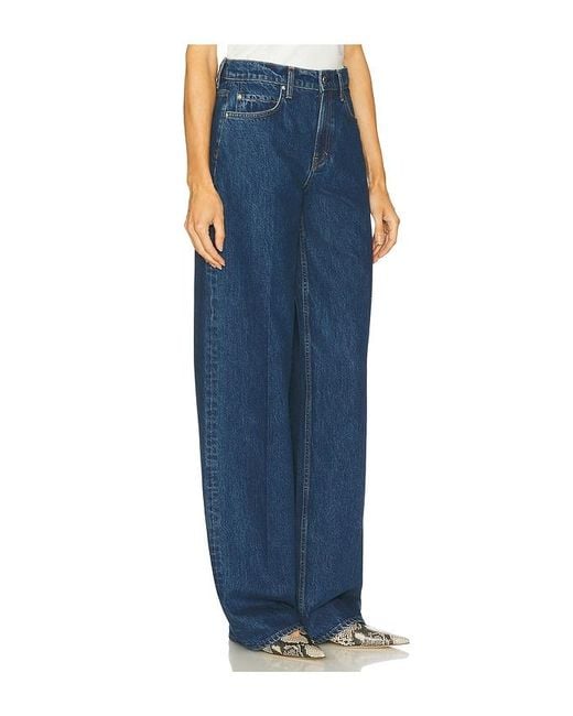 GRLFRND Blue Rey Mid Rise Trouser