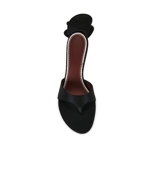 Magda Butrym Black Flower Sandal Heel