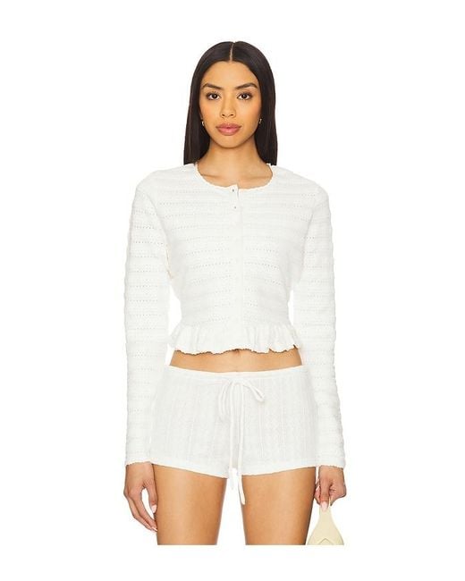 LoveShackFancy White Rogan Cardigan