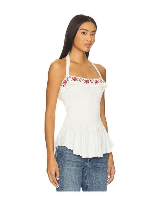 Free People White X Revolve Alee Top