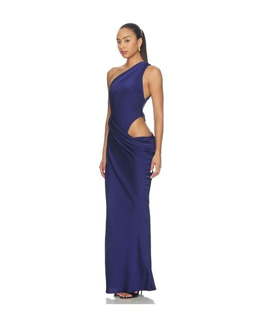 Misha Blue The Isadora Satin Dress
