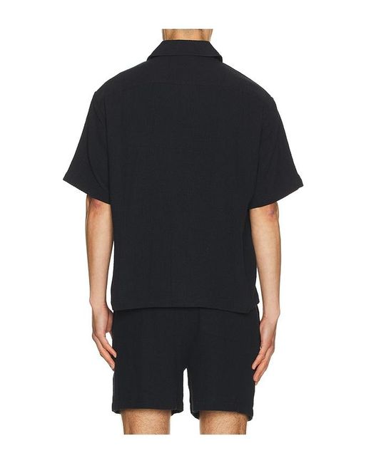 FRAME Black Open Weave Shirt for men