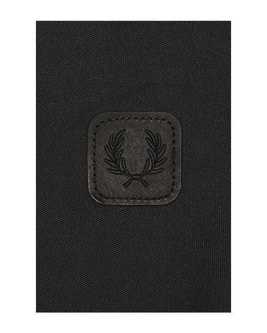Fred Perry Black Canvas Track Jacket for men