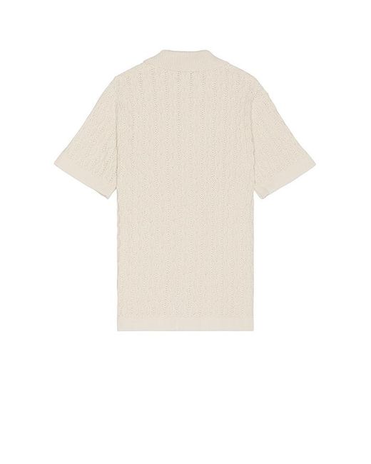 Les Deux White Garrett Knitted Shirt for men