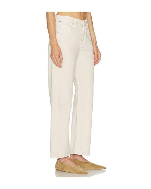 Citizens of Humanity White Lindz Low Rise Easy Straight Jeans