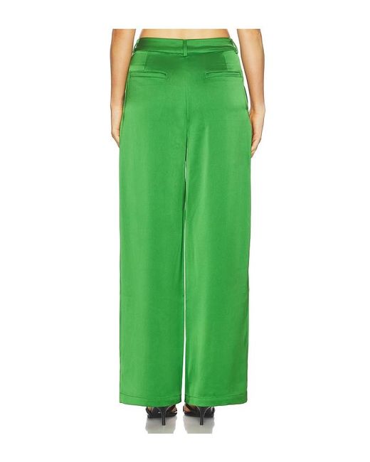 Susana Monaco Green Satin Pleated Pant