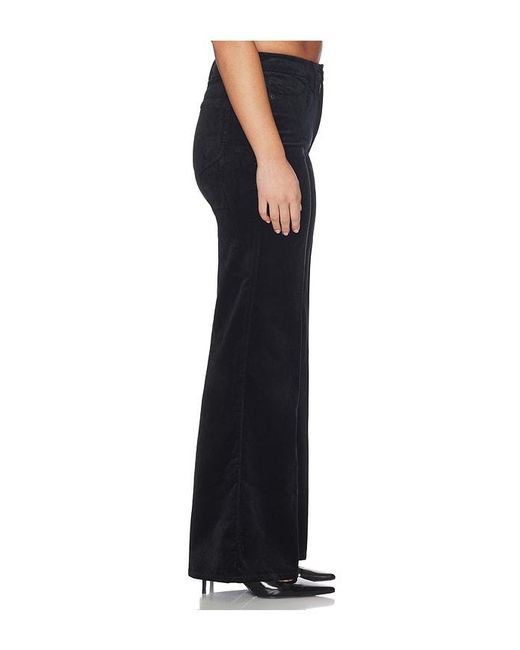 GOOD AMERICAN Black Velvet Good Waist Palazzo Pants