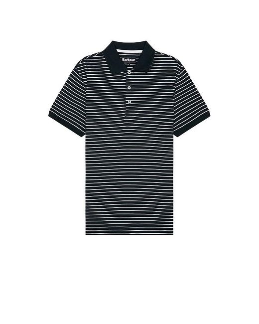 Barbour Black Westgate Striped Polo Shirt for men