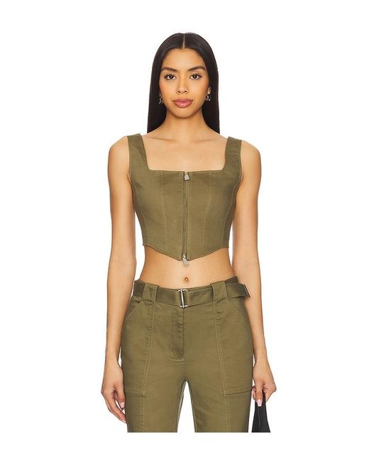Jonathan Simkhai Green Kateri Bustier Top