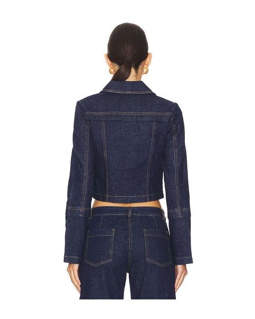 Amanda Uprichard Blue Cotton Denim Jacket