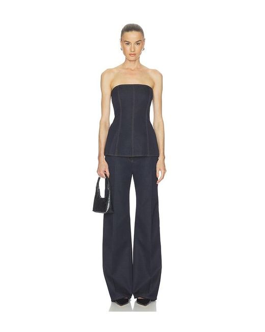Helmut Lang Blue Minimal Slip Top