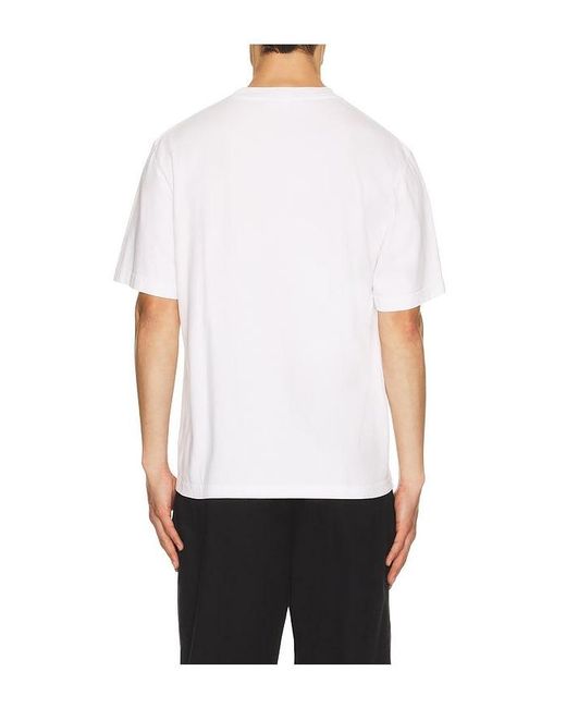 Agolde White Asha Mock Neck Tee for men