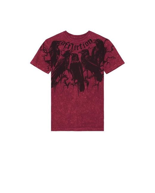 Affliction Shirt Crows in Red für Herren