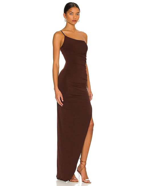 Nookie Brown Aria One Shoulder Gown