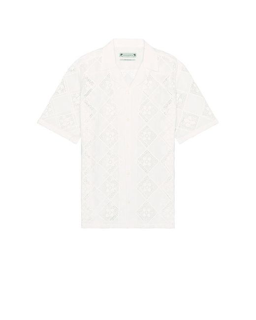 AllSaints White Vista Short Sleeve Shirt for men