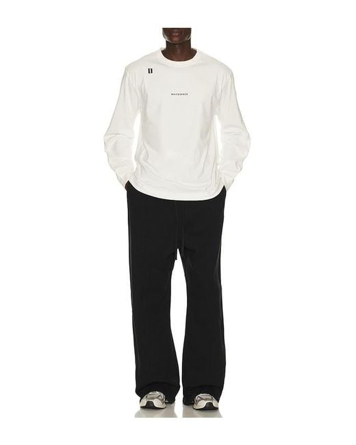 White/space White Premium Graphic Long Sleeve Tee for men