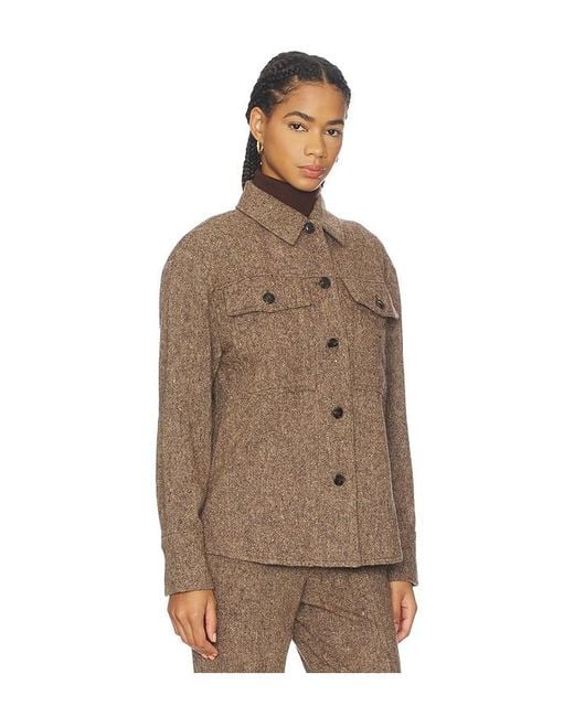 ALIGNE Brown Charlie Wool Overshirt