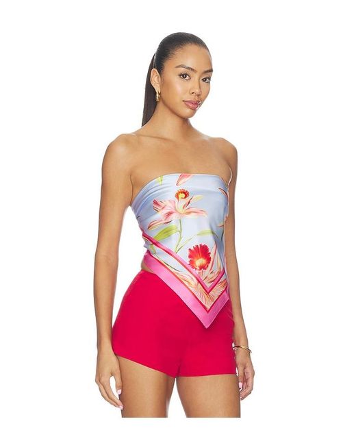 retroféte Red Alivia Silk Top
