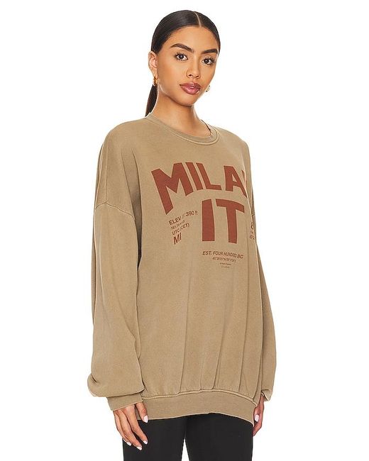 The Laundry Room Natural Welcome To Milan Sweatshirt