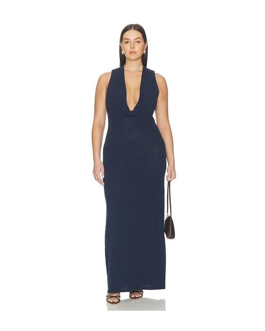 L'academie Blue 'Academie Mckayla Cowl Maxi Dress