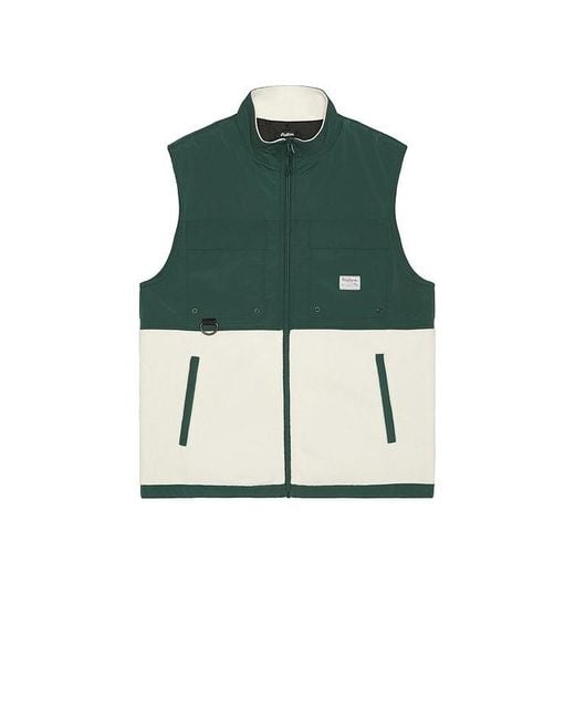 Malbon Golf Green Backcountry Polar Fleece Vest for men