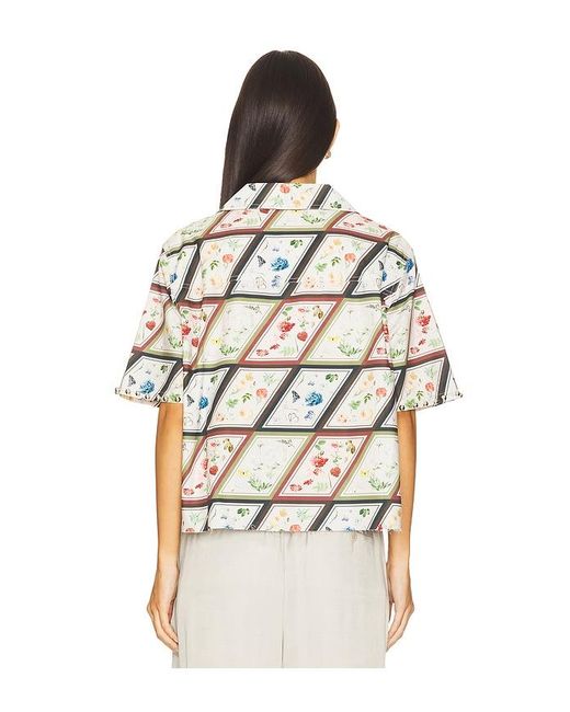 PRIVATE POLICY Natural Cropped Camp Shirt