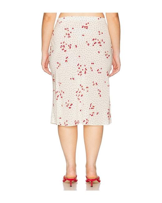 L'academie Red 'Academie Hallie Midi Skirt