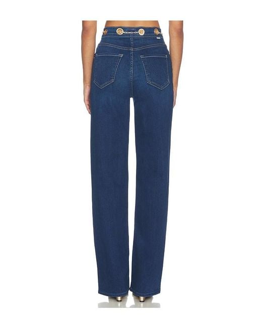 Mother Blue The Off The Chain High Waisted Tunnel Vision Sneak Jeans