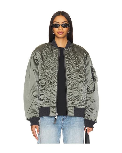 Alpha Industries Ma 1 Shirring Flight Jacket in Black Lyst UK