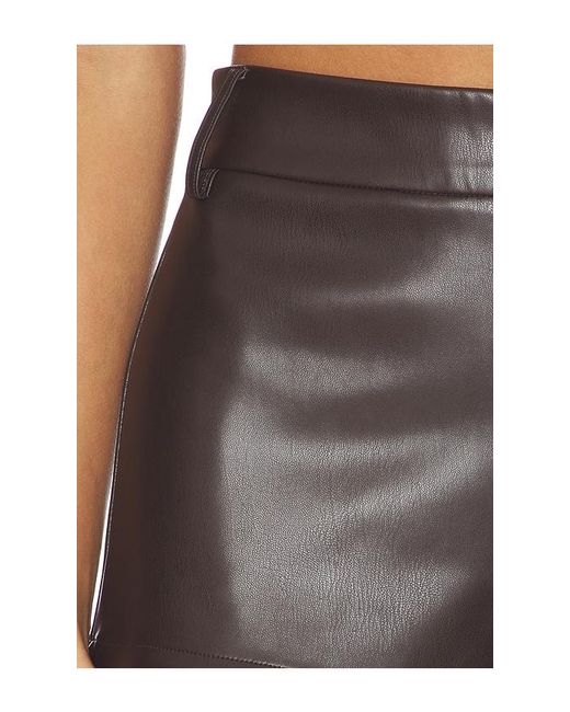 ALL THE WAYS Black Vandelia Faux Leather Short
