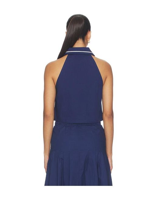 SER.O.YA Blue Yumi Poplin Top