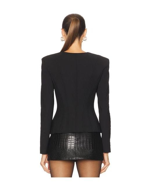 Ceren Ocak Black Corset Detailed Shirt