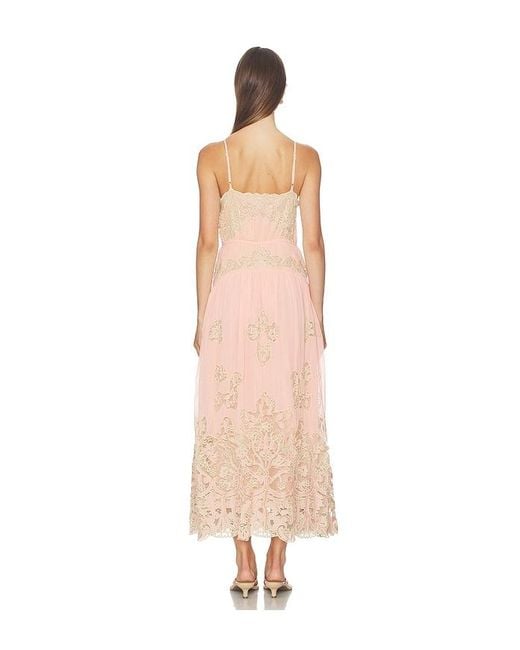 Sea White Gracelyn Lace Embroided Maxi Slip Dress