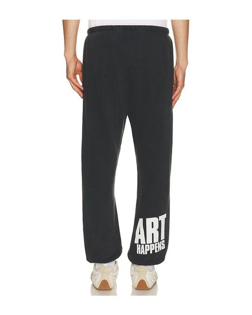 MadeWorn Black Art Happens P.E. Sweatpants for men