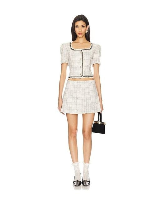 Astr White Zoela Skirt