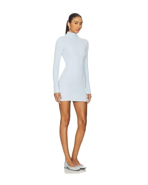 Frankie's Bikinis Date Night Ribbed Knit Mini ドレス White