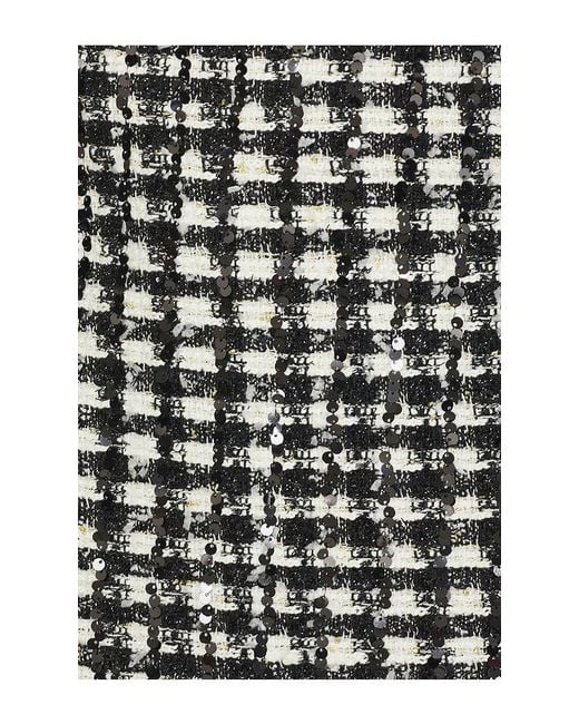 Nadine Merabi Blue Esme Dogtooth Mini Dress