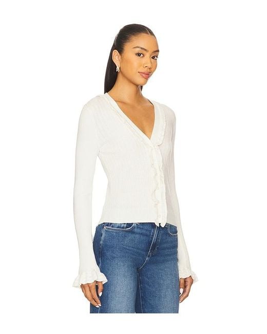 PAIGE White Demetra Cardigan