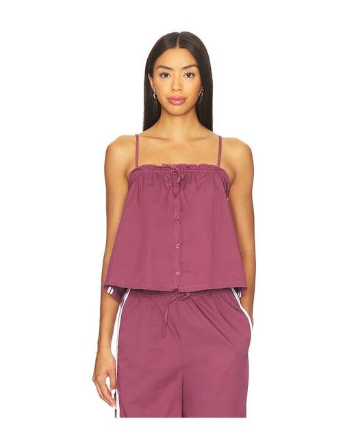 WeWoreWhat Purple Button Up Boxy Tank