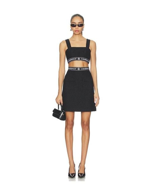 Casablanca Black Tweed Skirt