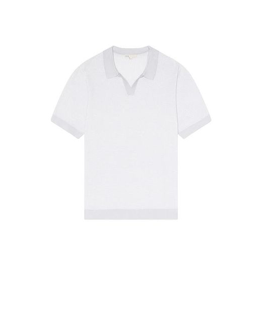 Onia White Textured Johnny Polo for men