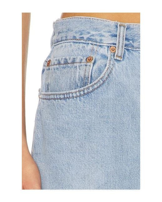 aligrace Blue Signature Baggy Straight Leg Jean