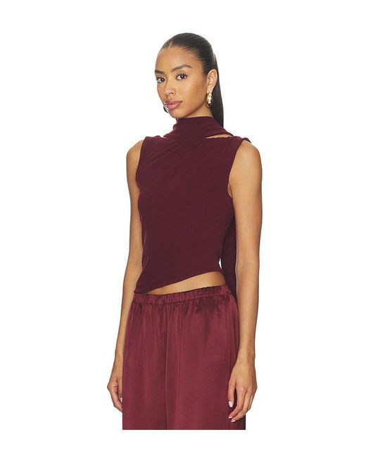 Madison The Label Red Netta Scarf Top