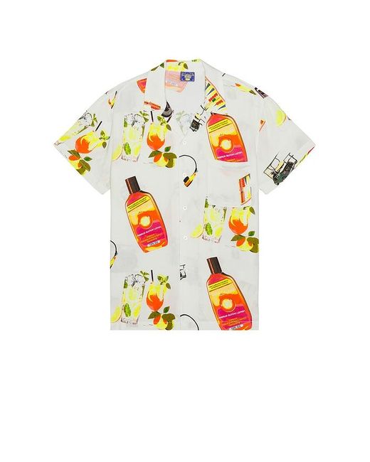 Coney Island Picnic White Rayon Camp Shirt for men