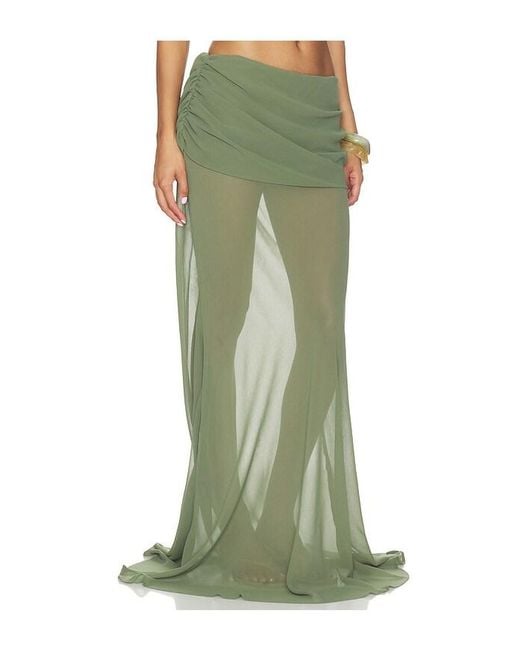 Bananhot Green Adelina Maxi Skirt