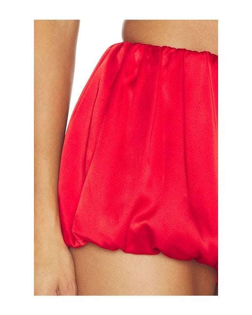 SER.O.YA Red Presley Silk Shorts